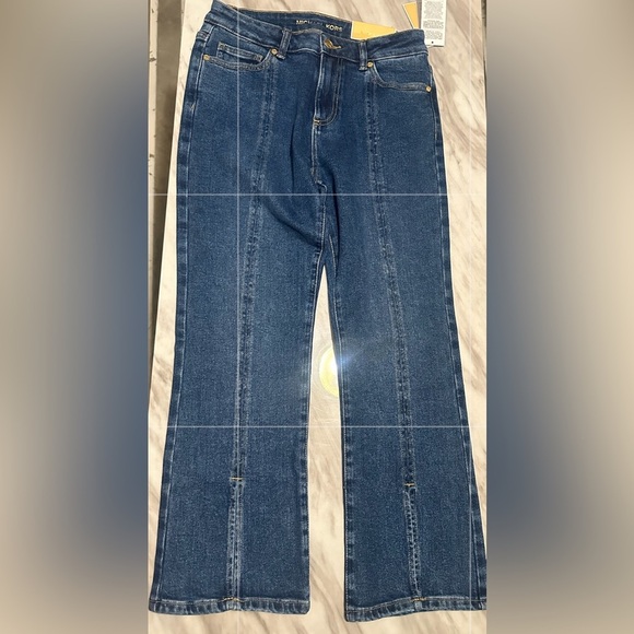 Michael Kors Blue Flare Wide Leg Jeans size 4 -NWT - Picture 1 of 8